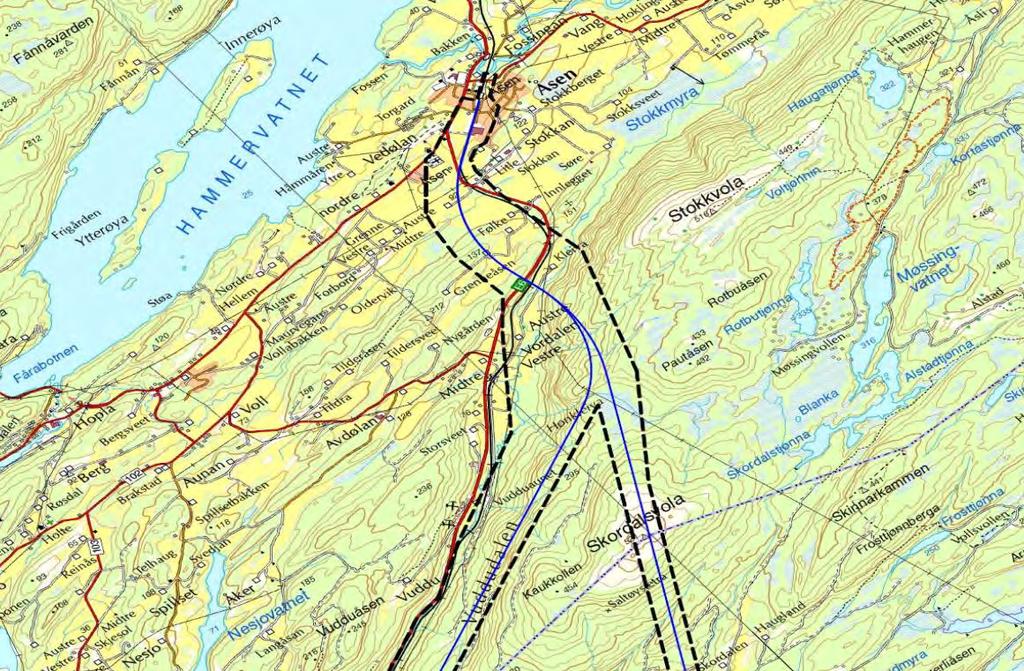 Pågående planarbeid Dobbeltspor Kvithammer Åsen - Planprogram for detaljregulering Utbygging vil