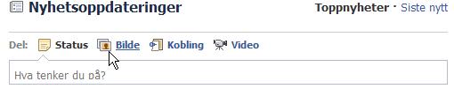 Dele bilder (vi ser på opplasting av bilder) Du må