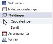 Klikk på Meldinger (venstre side),
