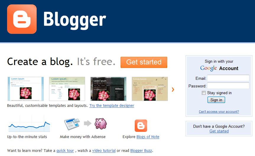 Hvordan bruke verktøyet Blogger? Adresse: http://blogger.com Logg inn med Google-kontoen din.