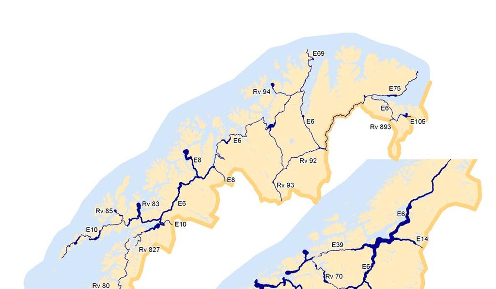 Stor variasjon i trafikken Riksvegnettet utgjør 19 % av det samlede