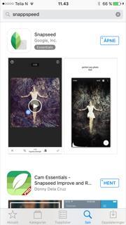 Undervisning Last inn Instagram Last inn Snapseed Lag deg en konto og pass på at