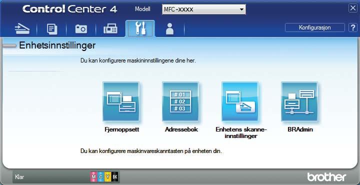 Slik skanner du til datamaskin Slik endrer du maskinens innstillinger for Skannemodus for PDF-skanning 12 Du kan endre maskinens Skanne-modusinnstillinger ved hjelp av ControlCenter4.