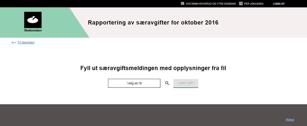 Hvis meldingen ikke inneholder feil vil meldingen bli sendt, og du sendes videre til kvitteringssiden. Se kapitlet "Tilbakemelding på skjerm". 4.2.