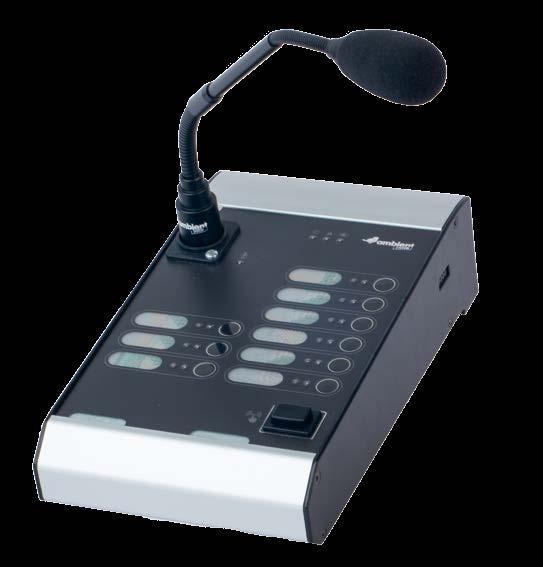 ABT-DMS sonemikrofon ABT-DMS er en sonemikrofon beregnet for PA. Sonemikrofonen er utstyrt med interkomfunksjon som gir toveis kommunikasjon mellom sonemikrofonene.