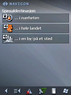 1b I skjermbildet ANGI DESTINASJON trykker du på knappen Spesialdestinasjon.