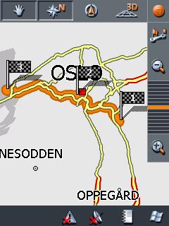 5.5.5 Simulere en rute Simulering Etter at en rute er beregnet, kan du la systemet