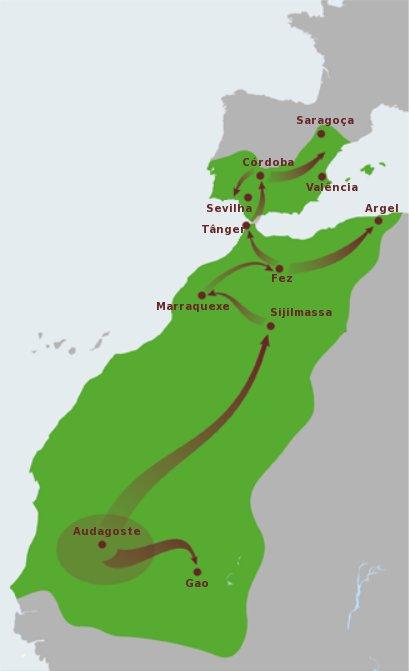 Kart Almoravidenes rike på sitt største (1120): Diana Santos (UiO)