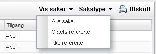 Lager et dokument som inneholder listen. Dokumentet arkiveres i møtesaker. Har du allerede laget en rapport, får du spørsmål om du vil overskrive eller lage ny.