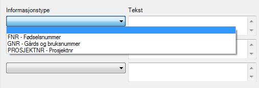 252 Arkiv-plugin Velg informasjonstype fra nedtrekkslisten og fyll inn informasjon i tekstfeltet. Begge må være angitt for at informasjonen skal bli lagret. 17.