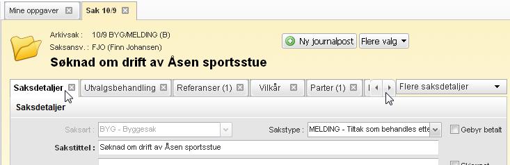 38 Slik bruker du EDB Sak og Arkiv Oppfrisk i sak- eller journalpostbildet, slik at du baserer deg på oppdatert informasjon. Dette gir ytterligere en grunn til å lagre dine endringer ofte.