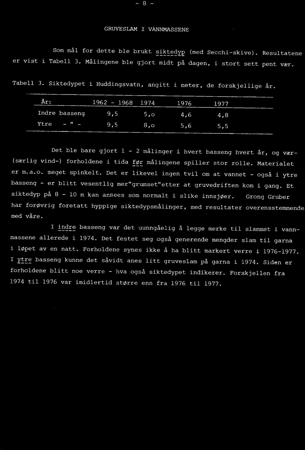 : & t -$e siktedypsmålinger, med resultater o-& byi.og **r &t - 4..>x 'i!