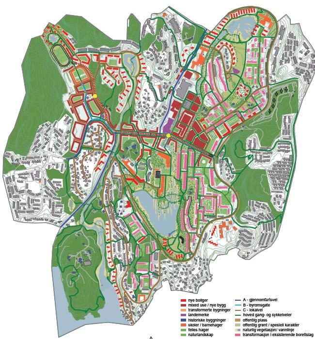 forslag til helhetsplan for Fyllingsdalen som vises nedenfor.