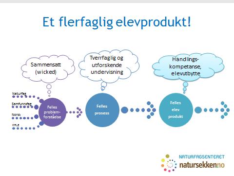 Felles elevprodukt og vurdering Felles tverrfaglig produkt der man setter sammen