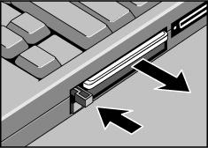 Utvide OmniBook Bruke PC-kort Bruke PC-kort Sette inn og ta ut et PC-kort Merk Hvis du bruker Windows NT 4.