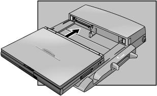 Utvide OmniBook Bruke dokkingprodukter. Dokke OmniBook 1. Avslutt OmniBook fra Start-menyen.