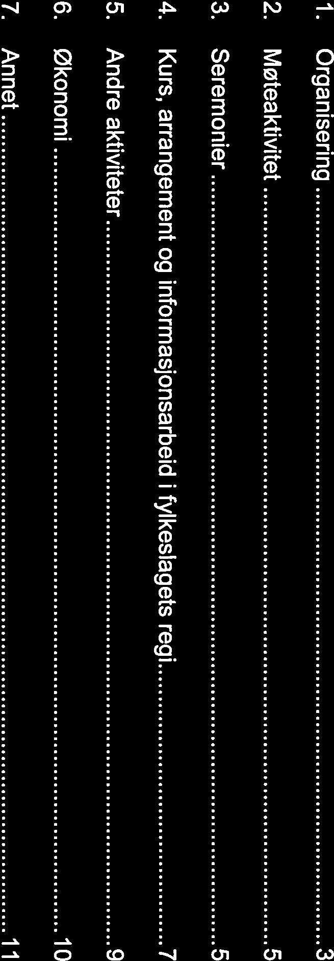 Innhold 1. Organisering.3 2. Møteaktivitet 5 3. Seremonier 5 4.
