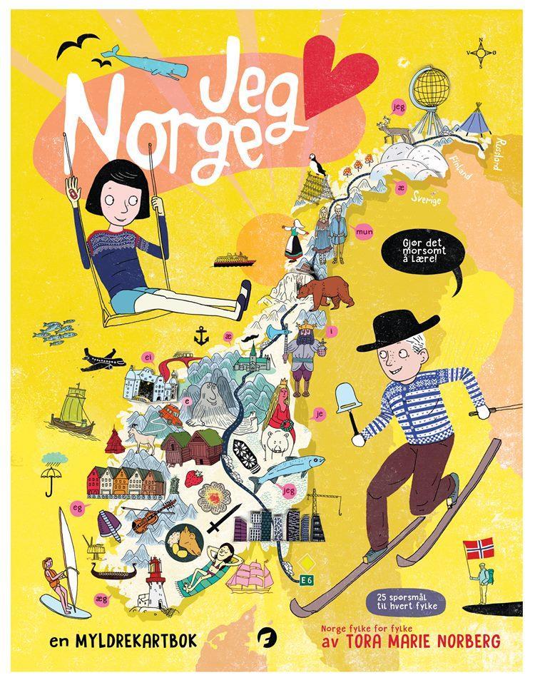Jeg elsker Norge - en morsom og lærerik kartbok En reisebok for unge, nysgjerrige sinn! «Jeg elsker Norge» av Tora Marie Norberg er en underholdende og lærerik kartbok for barn i barneskolealder.