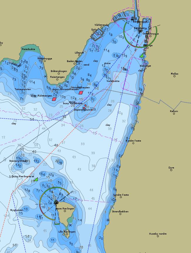 Vedlegg 2 Valg av tellelinje Trafikkgrunnlaget i analysen er basert på data over skipspasseringer hentet fra AIS-registreringer i innseilingen til Moss havn for året 2015.