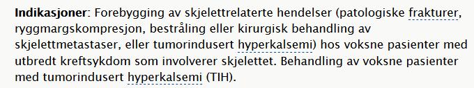 Spørsmål 2: Zometa Skal Zometabehandling kodes med prosedyre WBOC05 eller WBGM00 enten pas. Har skjelettmetastaser eller ikke?? Svar: WBGM00 eller WBOC05, avhengig av behandlingens mål.