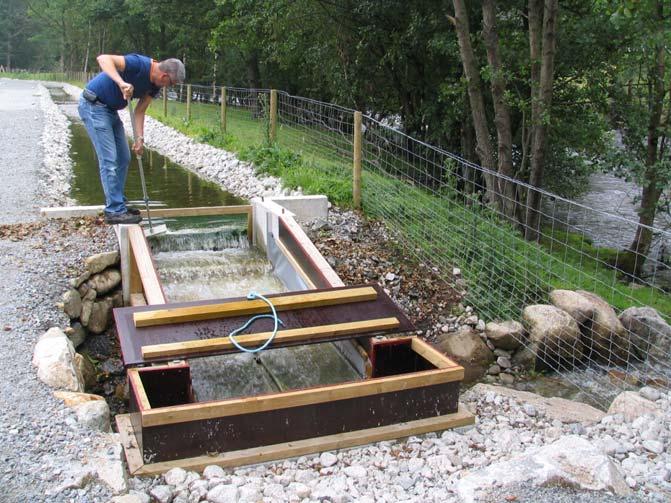 Elveparken er siste tilskudd til anlegget på Ims, og ble ferdigstilt våren 2007. Foto: Bjørn Mejdell Larsen. 2.4 Vedlikehold I slutten av februar 2007 blåste det opp til storm (24 m/s) fra sørøstlig retning.