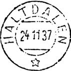 Iht rettskrivningsreformen 1917 ble navnet heretter skrevet HOLTÅLEN. Fra 01.01.1938 ble navnet endret til HALTDALEN. Underpostkontor fra 01.11.1973. Postkontor C fra 01.01.1977.
