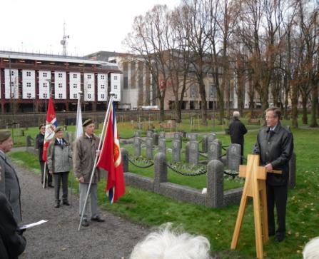 Torsdag 11.11.2011. kl.11.00 Tønsberg Gamle kirkegård.