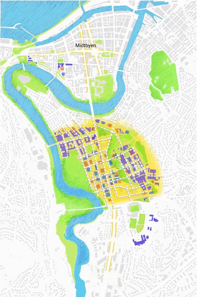 2 Universitets-bydel I 2030 er campus konsentrert i den fortettede campus-bydelen