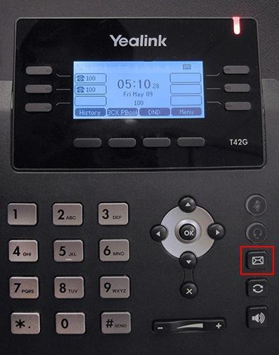 Sjekke talepost med Yealink T42G I dette eksemplet vil vi demonstrere hvordan du sjekker talepostkassen når du bruker