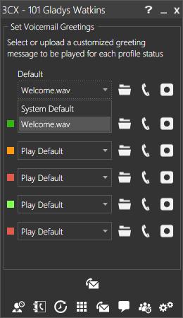 5. Når samtalen avsluttes blir du satt tilbake til hovedskjermen for 3CX telefon for Windows skjermen. 6. Opptaket vil være tilgjengelig for alle statuser.