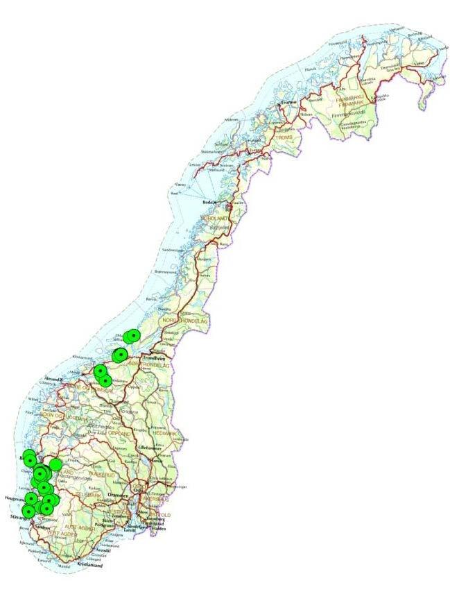 Oversikt over dei ILA-frie områda: Omsetnings- og sjukdomsforskrifta,