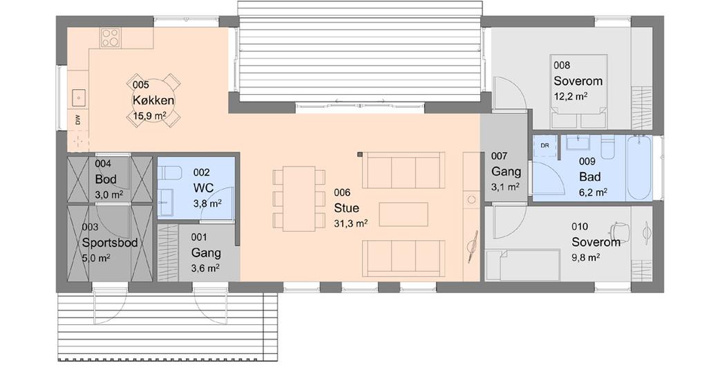 Ask FAKTA ASK 97,6 m 2 2/1 Stue/kjøkken 31,3/15,9 Bod innvendig 3 m 2 Markterrasse 19 m 2 heidrun Praktisk!