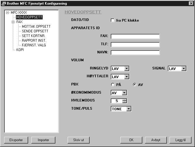 15 Oppsett og bruk av PC FAX (Kun for Windows ) Innledning Dette kapittelet gir konturene av Brother-programvaren, så du kan starte med å bruke MFC Software Suite.