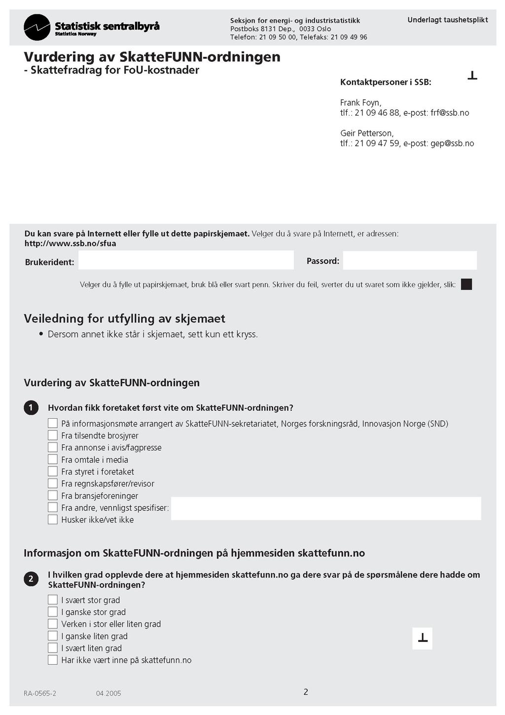 Rapporter 2006/7 Brukernes vurdering av