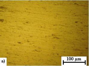 Figur 9 Bilder fra lysmikroskop av prøver etter sliping med fineste slipepapir (#4000) med hhv. stearin og såpe.
