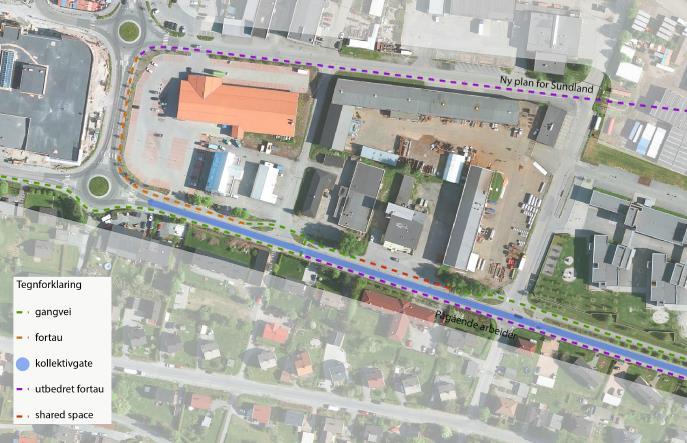 Figur 1. Planområdet 2 EKSISTERENDE FORHOLD OG FORSLAG TIL TILTAK Eiendommen består i dag av en Rema1000 butikk med utendørs parkering med plass for ca. 175 biler.