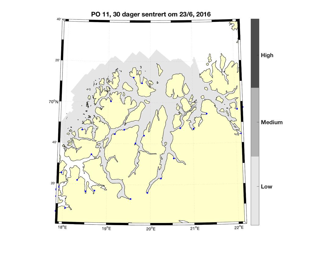 3.11 PO 11: Kvaløya til Loppa I dette produksjonsområdet vandrer hovedvekten av smolten ut rundt andre havdel av juni.