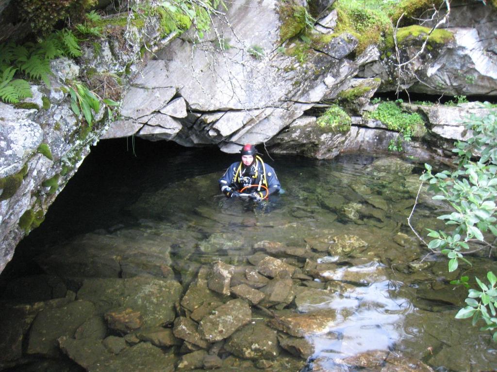 Davidsjågrotta Velfjord, Nordland LENGDE 419 m DYBDE 18,8 m En middels stor og lang grotte med en restriksjon ca. 260 m inne, men den har blitt forsert med 2x7l bakmontert.