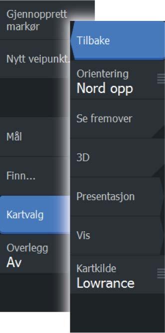 Hvis det ikke er noen strøm (0 knop), vises dette som et hvitt, kvadratisk ikon.