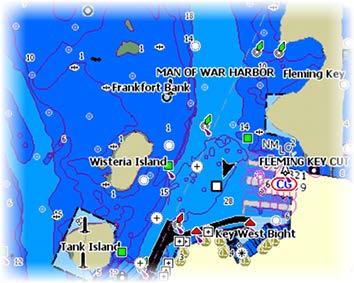 Visningsalternativer for Insight og C-MAP Kartdetaljer Full All tilgjengelig informasjon for kartet som er i bruk.