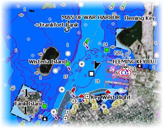 Minimal gjennomsiktighet Gjennomsiktighet på 80 Dybdepalett Styrer dybdepaletten som brukes på kartet.