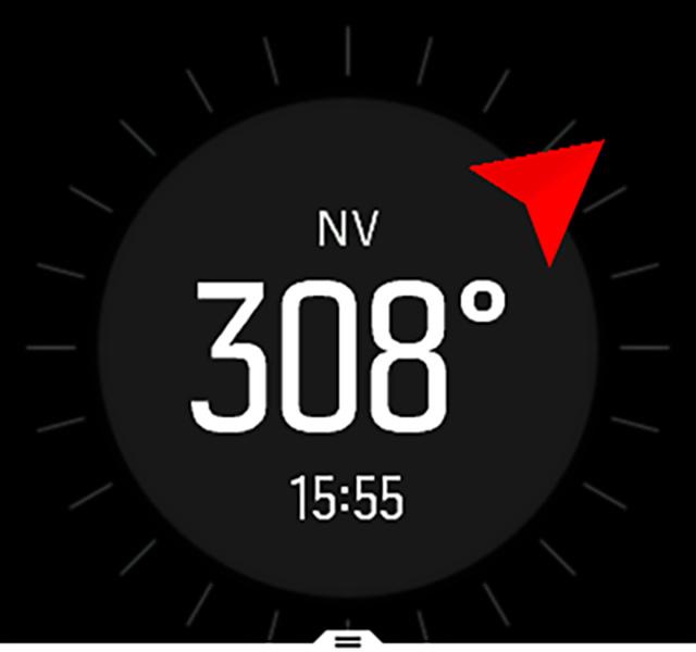 3.8 Kompass Suunto Spartan Sport Wrist HR har et digitalt kompass som lar deg orientere deg i forhold til magnetisk nordpol.