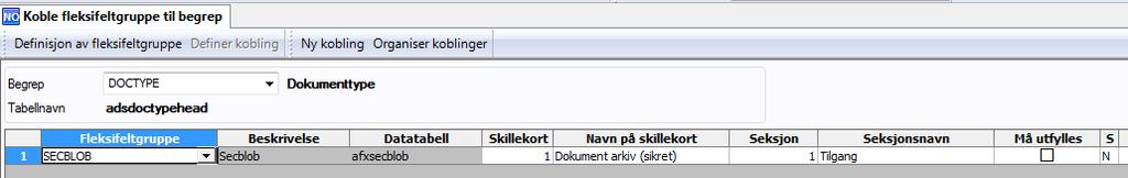 Trinn Tilg leder alle nivå må legges inn i defineringen av fleksifelt, men er pr i dag ikke implementert for bruk.