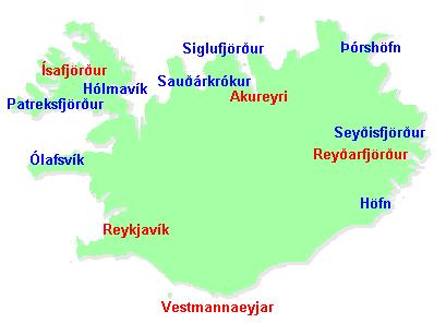 4.5.2 Regioner for materiellressurser REGION1:HELELANDET ReykjavikercentralhavnlandsdelSYDVEST ÍsafjördurercentralhavnlandsdelVEST AkureyriercentralhavnlandsdelNORD