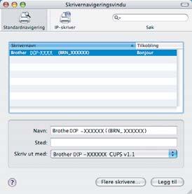 I slike tilfeller velges den automatisk. Gå til trinn 9. 11 Velg DCP-XXXX (hvor XXXX er navnet på din modell) og klikk deretter på Legg til. Hvis dette skjermbildet vises, må du trykke OK.