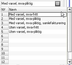 Nummeret som foreslås kan endres i Firmainnstillingene under Nummerserier.