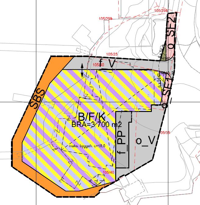 Figur 6.3. Dagens planavgrensning. 6.3 TILSTØTENDE AREALERS BRUK/ STATUS Området rundt planområdet består stort sett av bebyggelse med nøst langs sjøkanten, og boligbebyggelse i områdene lenger nord for sjøen.