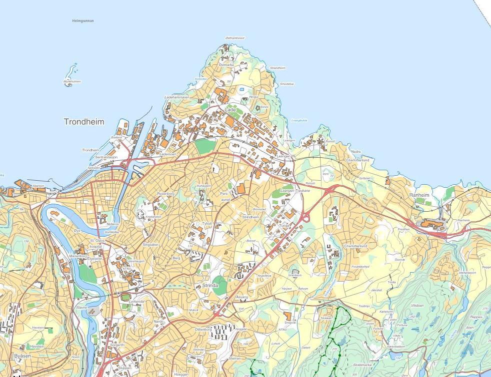 1. Prosjektets art og omfang I Grilstadfjæra som ligger i Trondheim kommune, skal det etableres en småbåthavn i tilknytning til utbyggingsområdet hvor det på land skal oppføres store arealer med