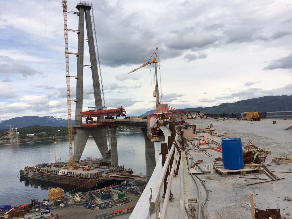 Siste støpeetappe viadukt Karistrand.