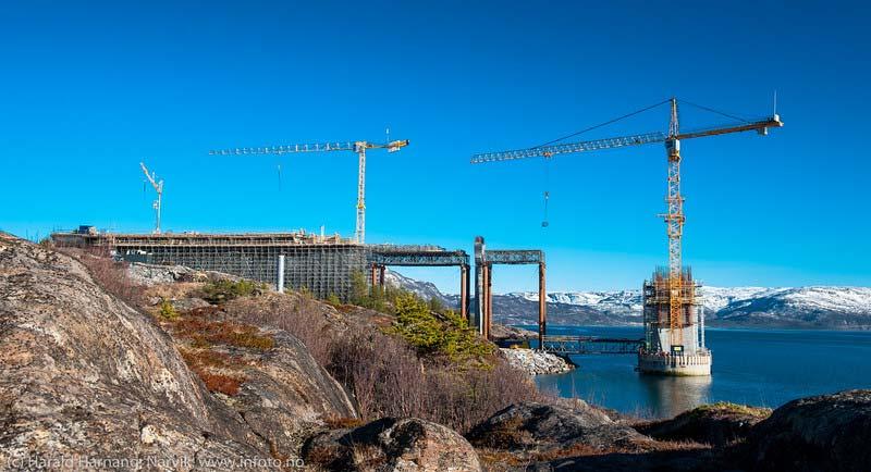 Øyjord viadukt på tradisjonell reis 152m i 3 spenn med maks sp.v.=58m Maks høyde til uk bru ca.